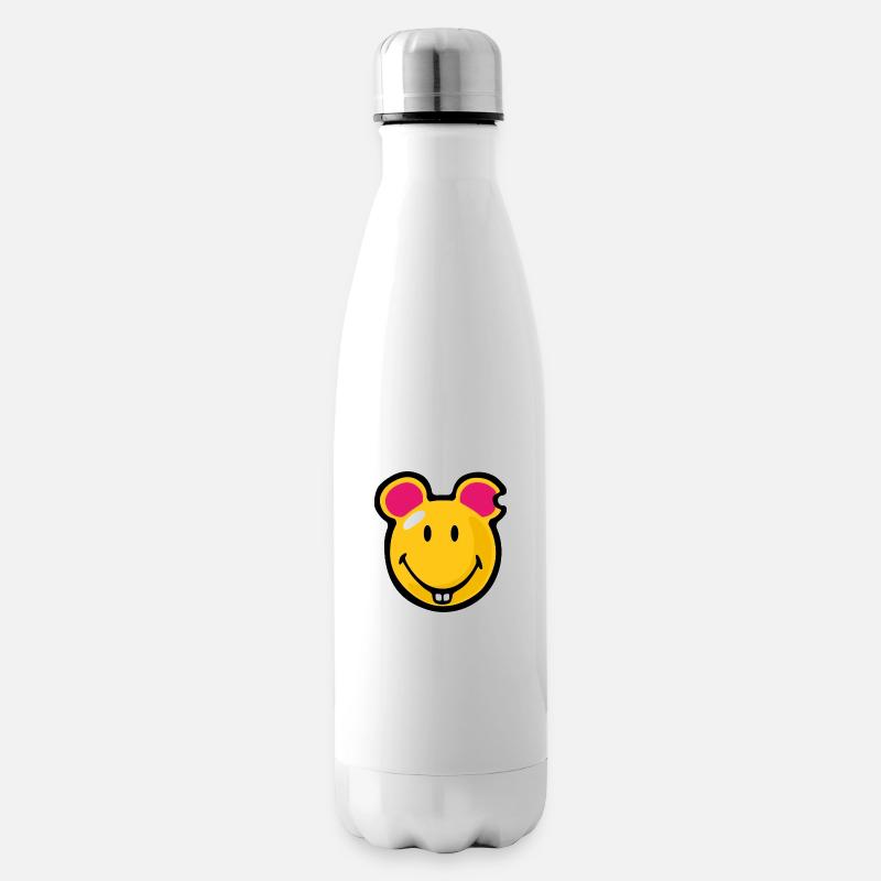Smiley Mouse - Insulated Water Bottle - white