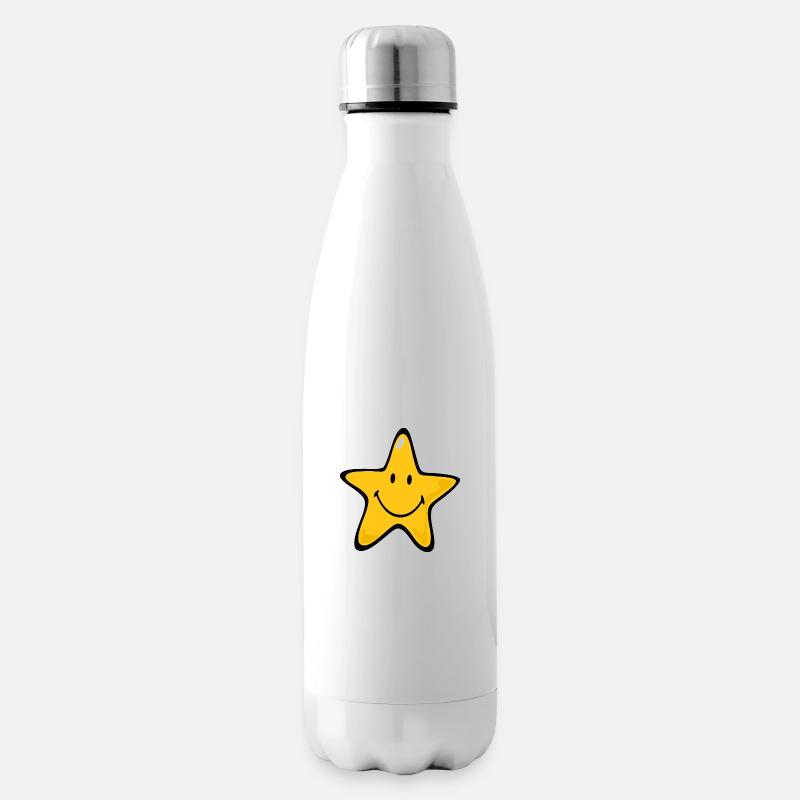 Smiley Star - Isolierflasche - Weiß