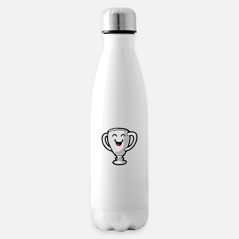 Smiley Trophy - Insulated Water Bottle - white