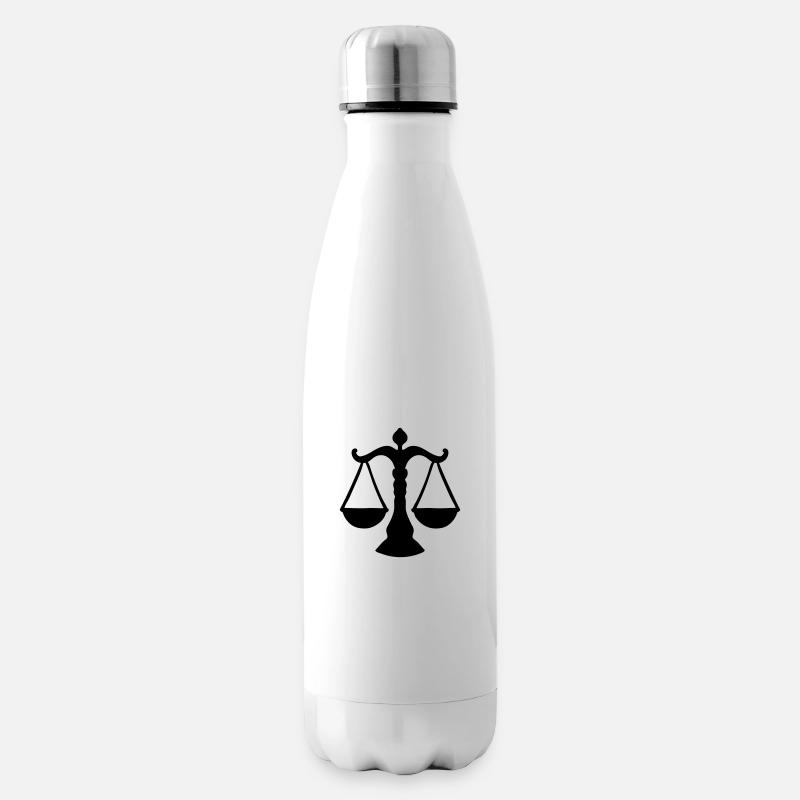 balance / signe de justice - Bouteille isotherme - blanc