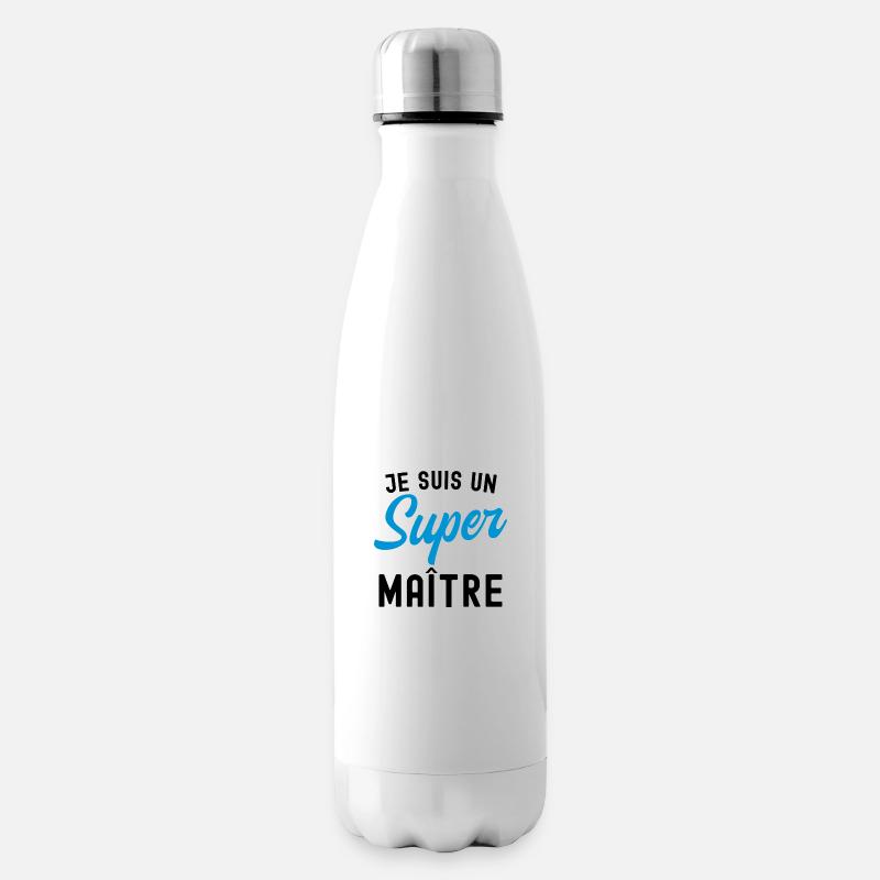je suis un super maître - Bouteille isotherme - blanc