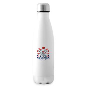 Tulip motif, Turkish - Insulated Water Bottle - white - Right