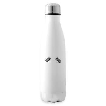Monts Métallifères fiers d’être un monts Métallifères chanceux - Bouteille isotherme - blanc - Droite