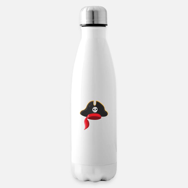 Chapeau de pirate - Bouteille isotherme - blanc