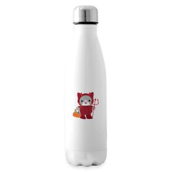 Halloween cat Red Devil. kawai - Insulated Water Bottle - white - Right