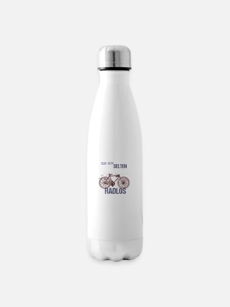 Ich Bin Selten Radlos. - Isolierflasche - Weiß