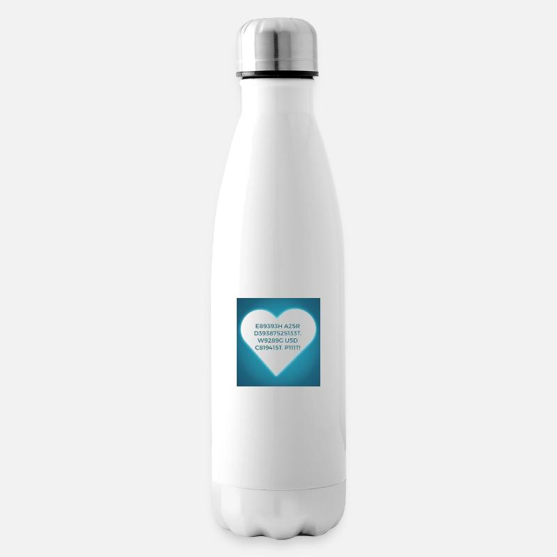 Buchstaben Zahlen T-Shirts blau - Isolierflasche - Weiß