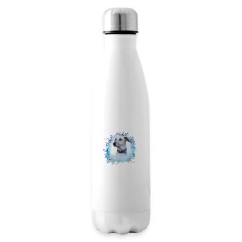 Sloughi, hund, graffiti,blau,malerei - Isolierflasche - Weiß - Rechts