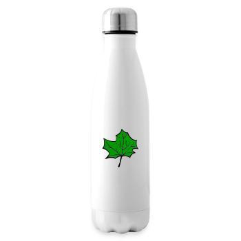 Grünes Blatt - Isolierflasche - Weiß - Rechts
