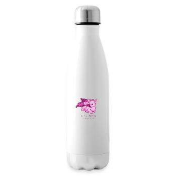 Ailé faon rose - Bouteille isotherme - blanc - Droite