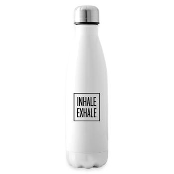 Inspirez expirez Yoga citation - Bouteille isotherme - blanc - Droite