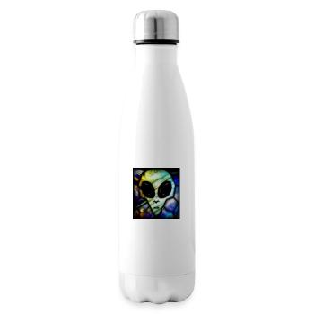 Stained glass alien - Insulated Water Bottle - white - Right
