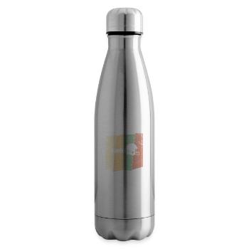 American Football Fan Shirt - Game Day Vintage - Insulated Water Bottle - silver - Right