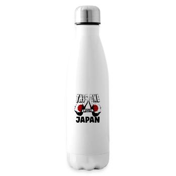 Japan Flagge Used Look Nihon Japanische Fahne - Isolierflasche - Weiß - Rechts