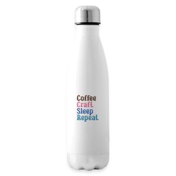 Eat, sleep, coffee, repeat - Insulated Water Bottle - white - Right