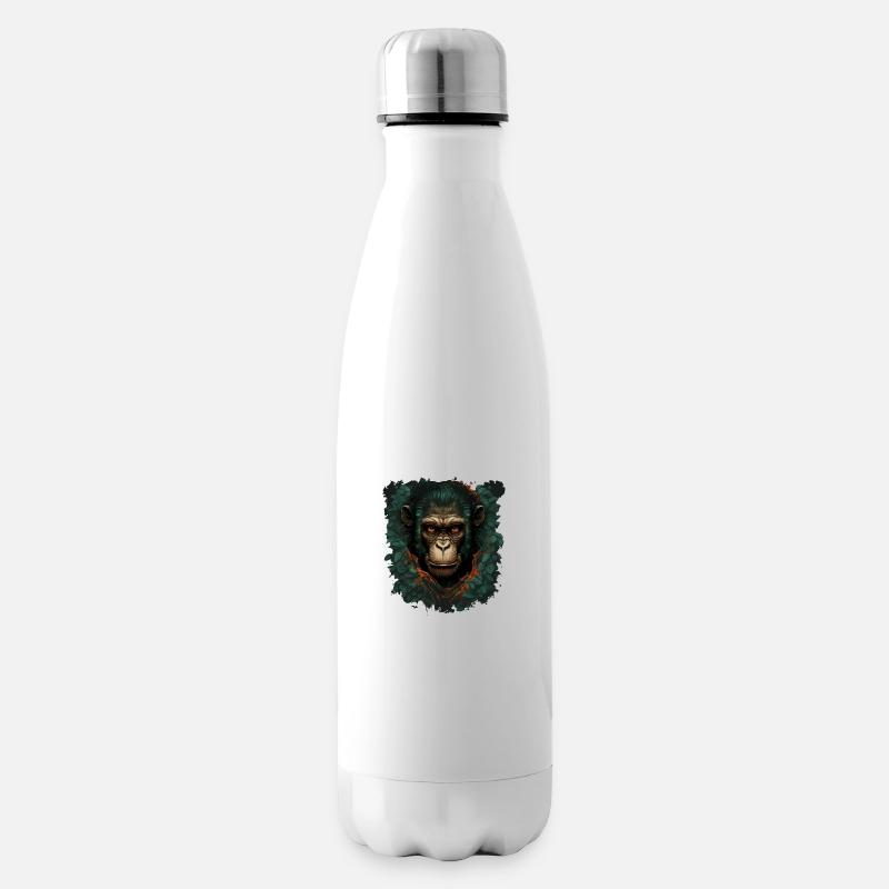 Der Schimpanse - Isolierflasche - Weiß