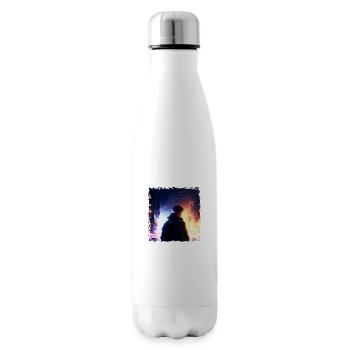 Punk Man in the Battle of the Future in Sci-Fi War - Insulated Water Bottle - white - Right