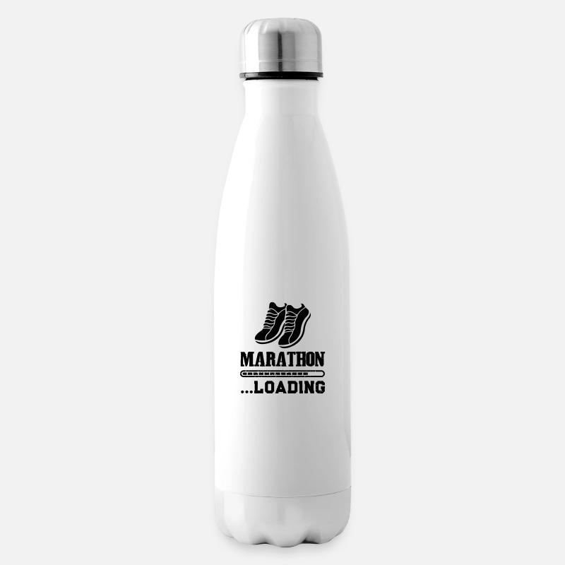 marathon loading - Isolierflasche - Weiß