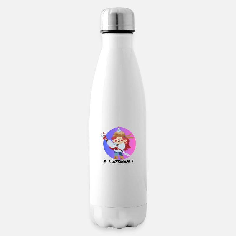Pirate girl, à l'attaque ! - Bouteille isotherme - blanc