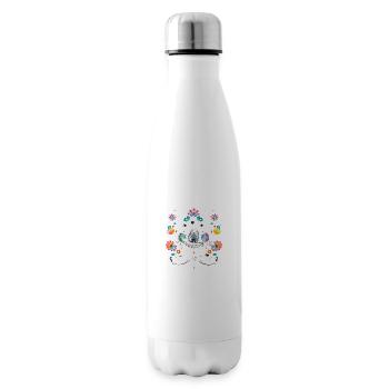 Der weiße Vintage-Vogel - Isolierflasche - Weiß - Rechts