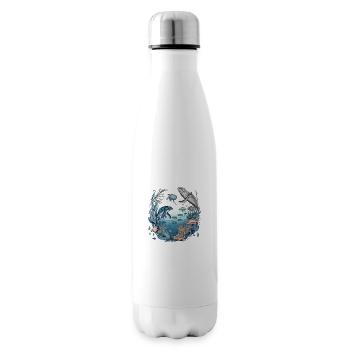 Creatures of the sea - Insulated Water Bottle - white - Right