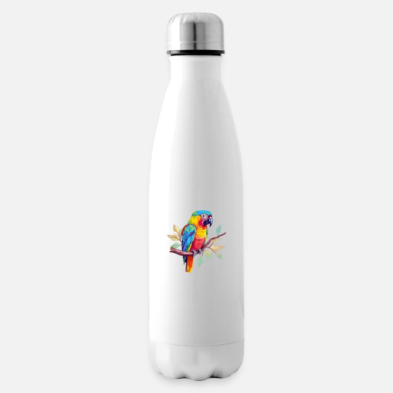 Hacki le perroquet - Bouteille isotherme - blanc