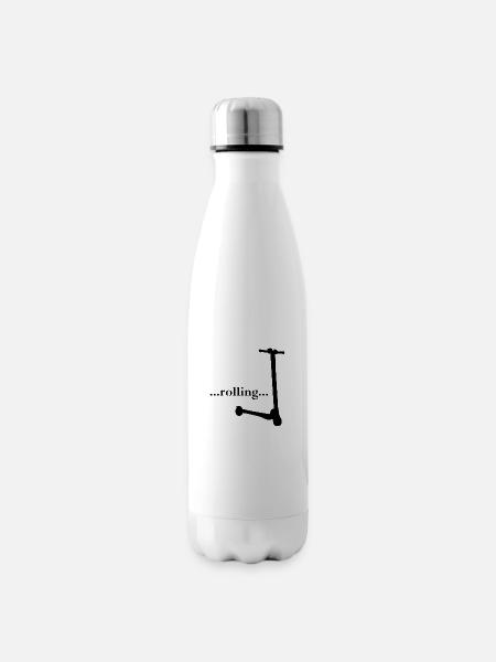 E-Scooter Roller Scooter - Isolierflasche - Weiß