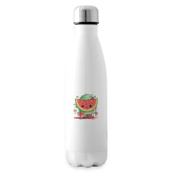 Watermelon kawaii ella - Insulated Water Bottle - white - Right