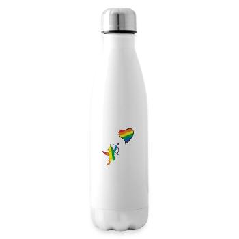 Amor LGBT-Flagge - Isolierflasche - Weiß - Rechts
