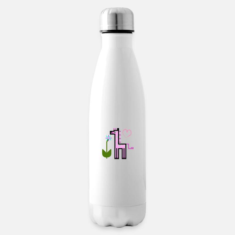 GiraffePink - Isolierflasche - Weiß