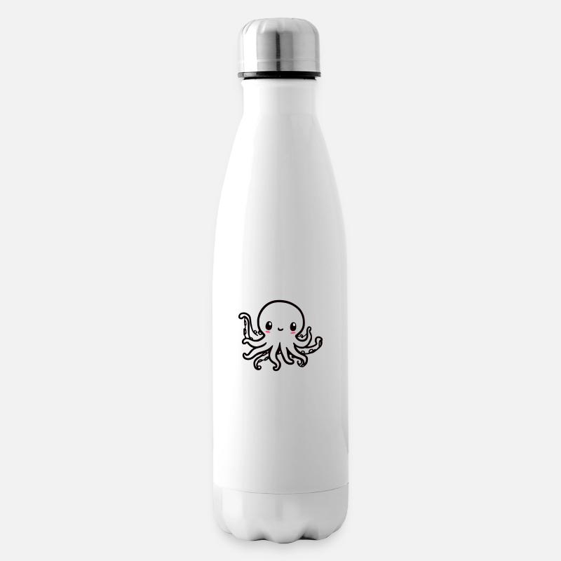 Niedlicher Octopus Kawaii - Isolierflasche - Weiß