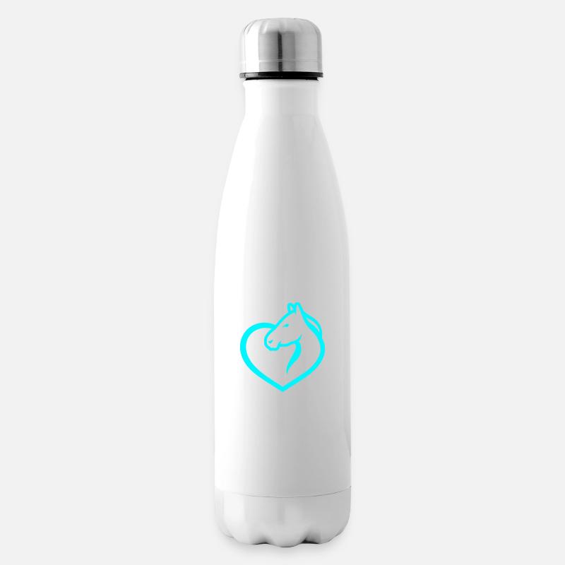 Pferde - Isolierflasche - Weiß