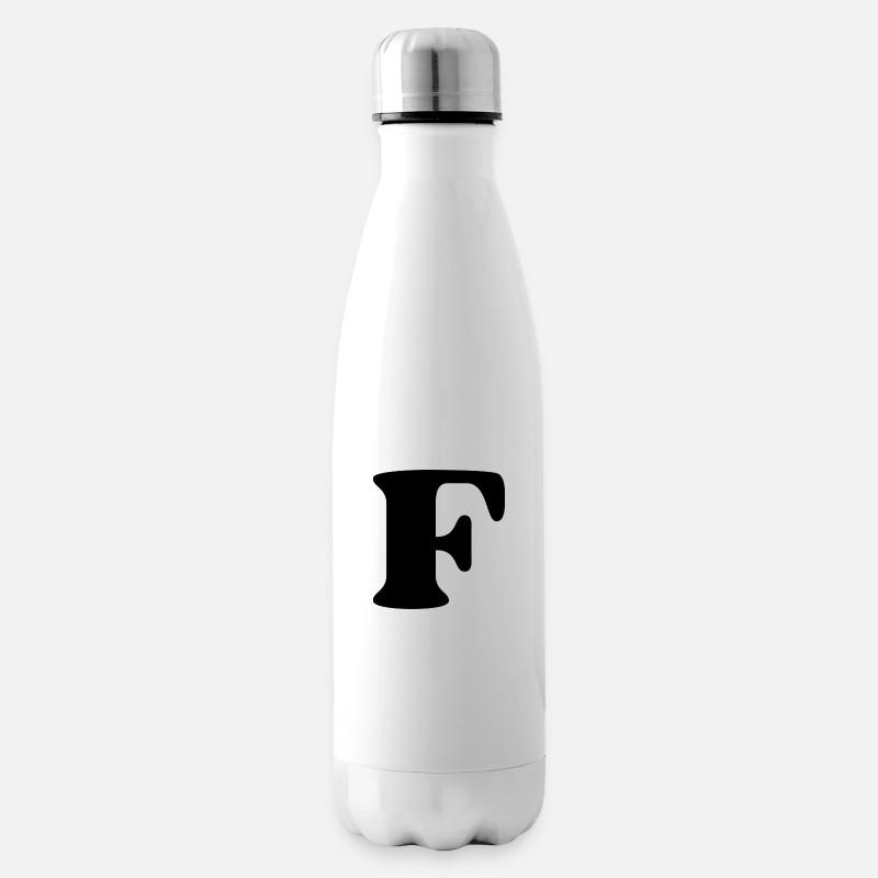 Buchstabe f - Isolierflasche - Weiß