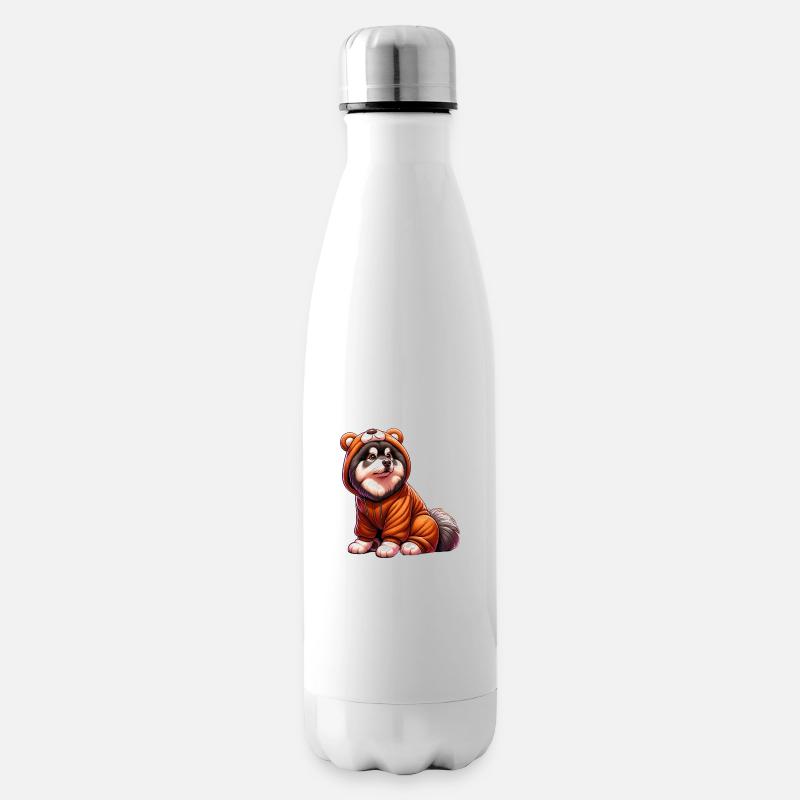 Finnischer Lapphund - Isolierflasche - Weiß