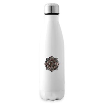 motif mandala clair inspiré d'art persan - Bouteille isotherme - blanc - Droite