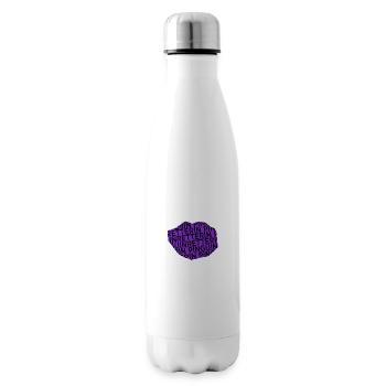 Cat Christmas Vegetarian Winter Penguin Sweet - Insulated Water Bottle - white - Right