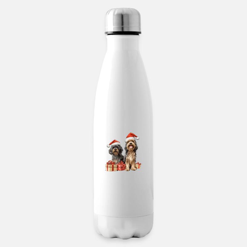 Merry Christmas Dogs - Isolierflasche - Weiß