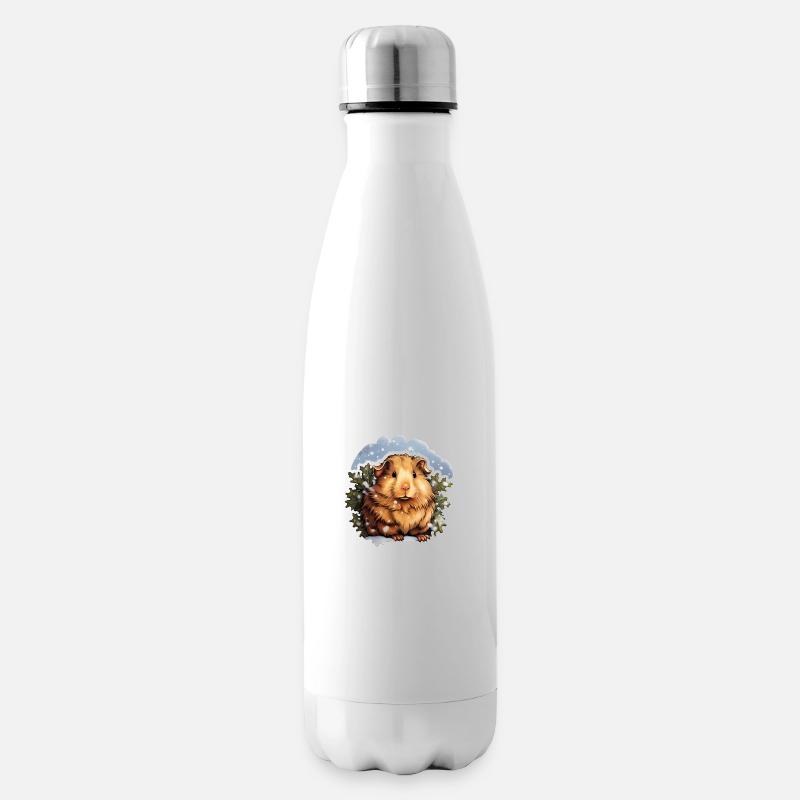 Winterliches Meerschweinchen - Isolierflasche - Weiß