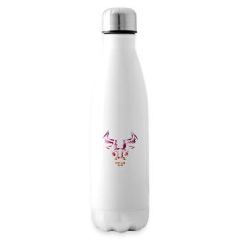 Bull Bull Head Head Logo Steak Beast Gym Horn - Insulated Water Bottle - white - Right