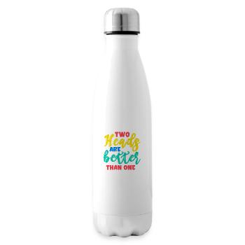 Two heads are better than one - Insulated Water Bottle - white - Right