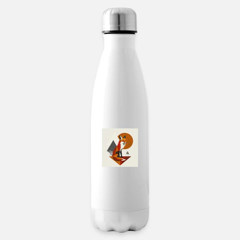 Wild Fox : Art abstrait de la nature - Bouteille isotherme - blanc