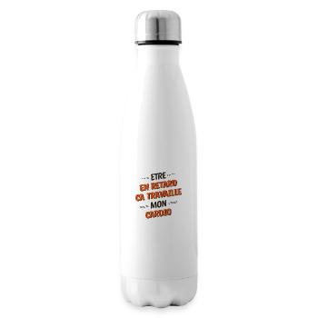 Spätes Cardio - Sport Humor - Isolierflasche - Weiß - Rechts