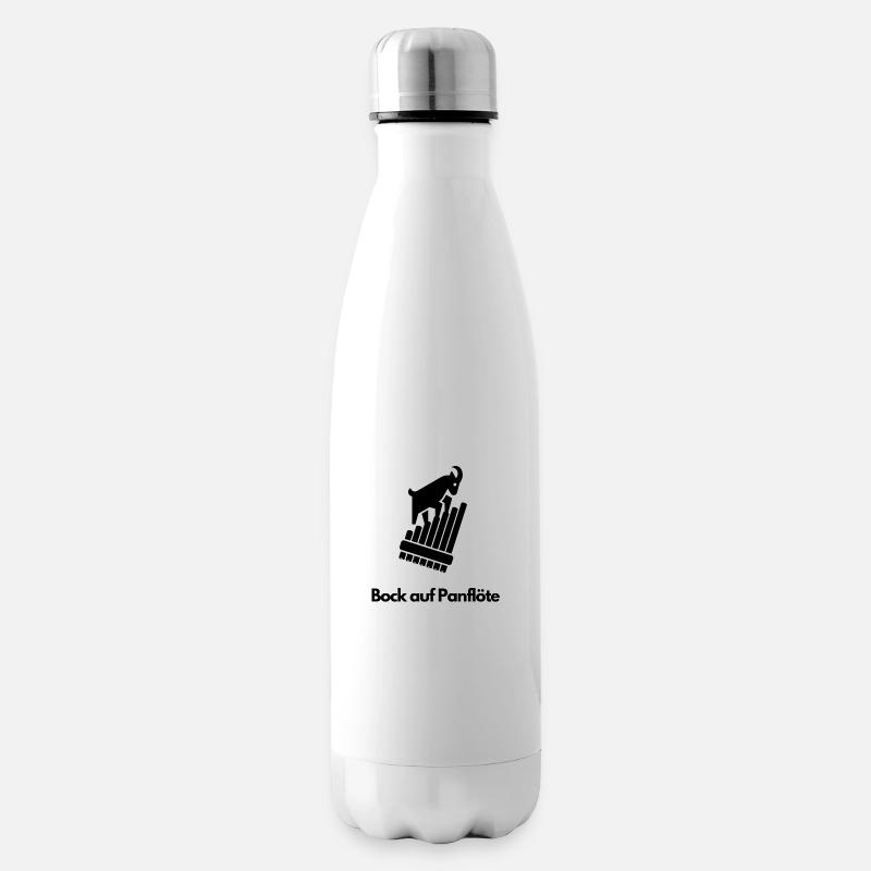 Bock auf Panflöte – Design amusant - Bouteille isotherme - blanc