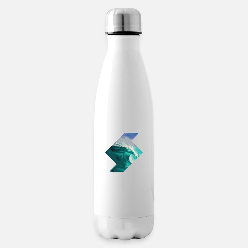 Ocean wave - Insulated Water Bottle - white