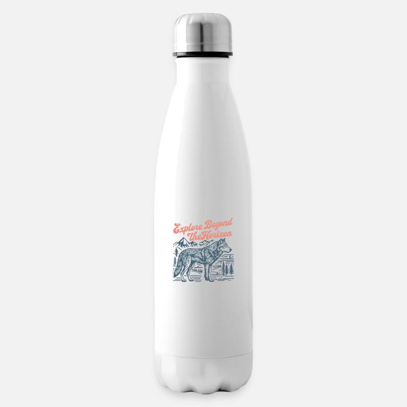 Explore Beyond the Horizon - Insulated Water Bottle - white