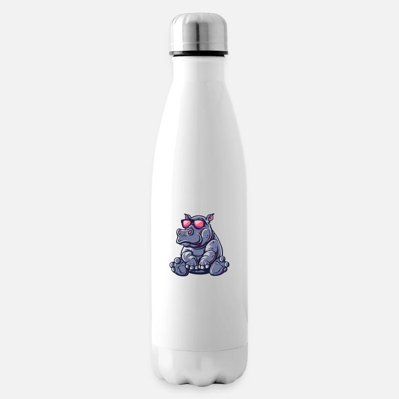 Hippo Comic Cool - Insulated Water Bottle - white
