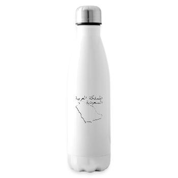 Saudi Arabia Map as Outline SA - Insulated Water Bottle - white - Right