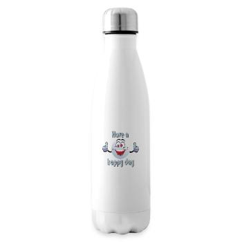 Bonne journée - Smiley - Bouteille isotherme - blanc - Droite