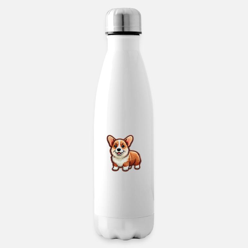 Corgi - Isolierflasche - Weiß