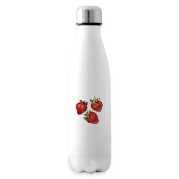 Fraises - Bouteille isotherme - blanc - Droite